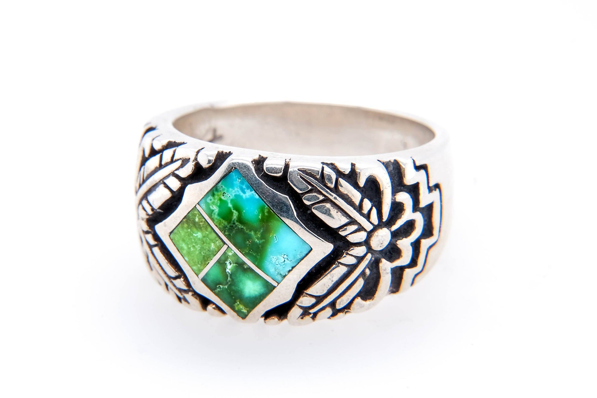 David Rosales Sonoran Gold Turquoise Ring - Side