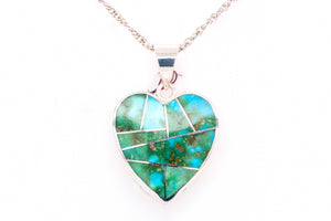 David Rosales Sonoran Turquoise Heart Pendant