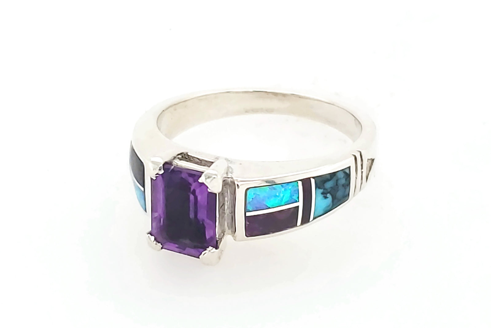 David Rosales Southwestern Amethyst Ring - Side