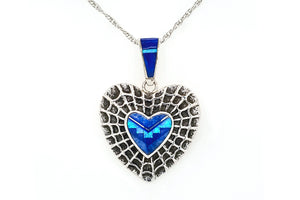 David Rosales Spiderweb Heart Pendant