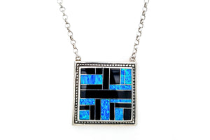 David Rosales Square Black Beauty Necklace