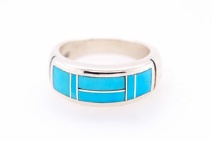 David Rosales Turquoise Band Ring - Front