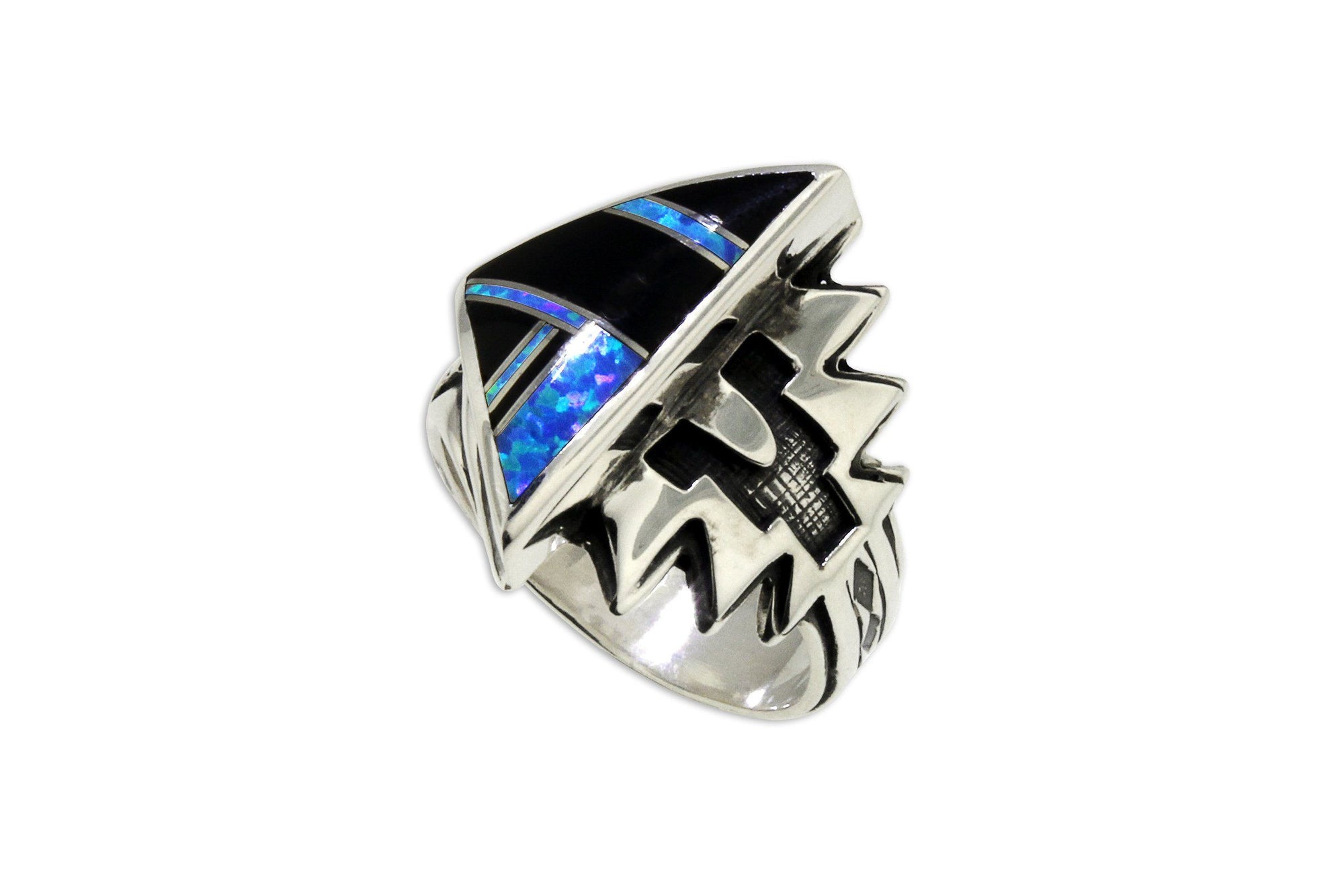 Native American Jewelry - David Rosales Black Beauty Arrow Ring