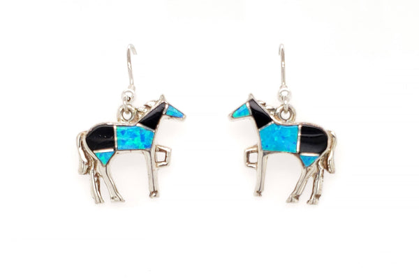 David Rosales Black Beauty Horse Earrings - Native American Jewelry ...