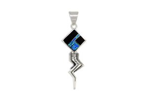 David Rosales Black Beauty Lightning Pendant - Native American Jewelry