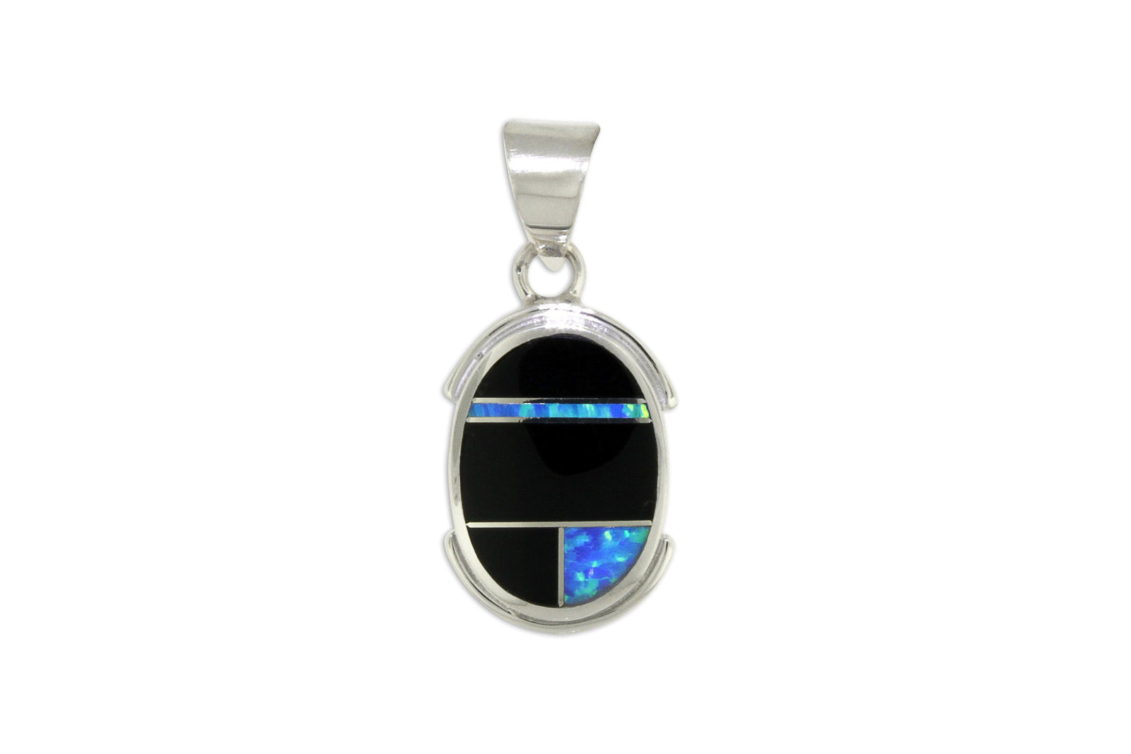 David Rosales Small Black Beauty Pendant - Native American Jewelry