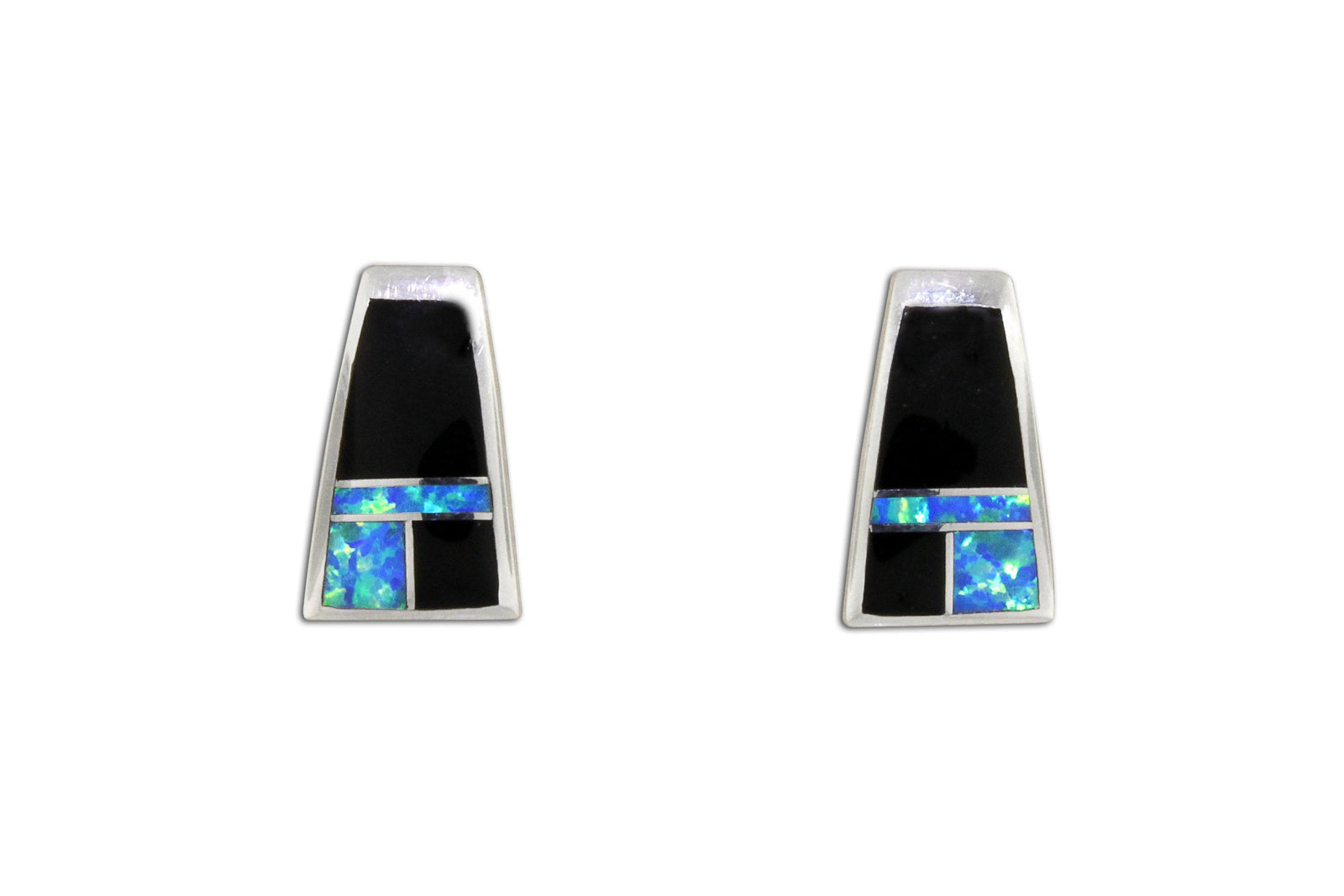 David Rosales Small Black Beauty Earrings - Native American Jewelry