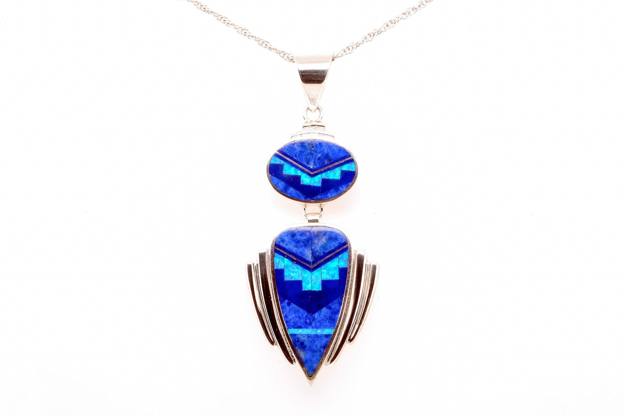 David Rosales Elegant Blue Sky Pendant - Native American Jewelry