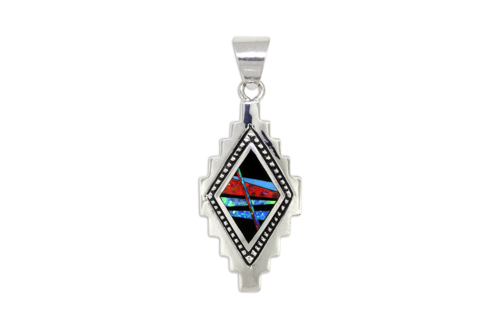 David Rosales Red Moon Space Pendant - Native American Jewelry