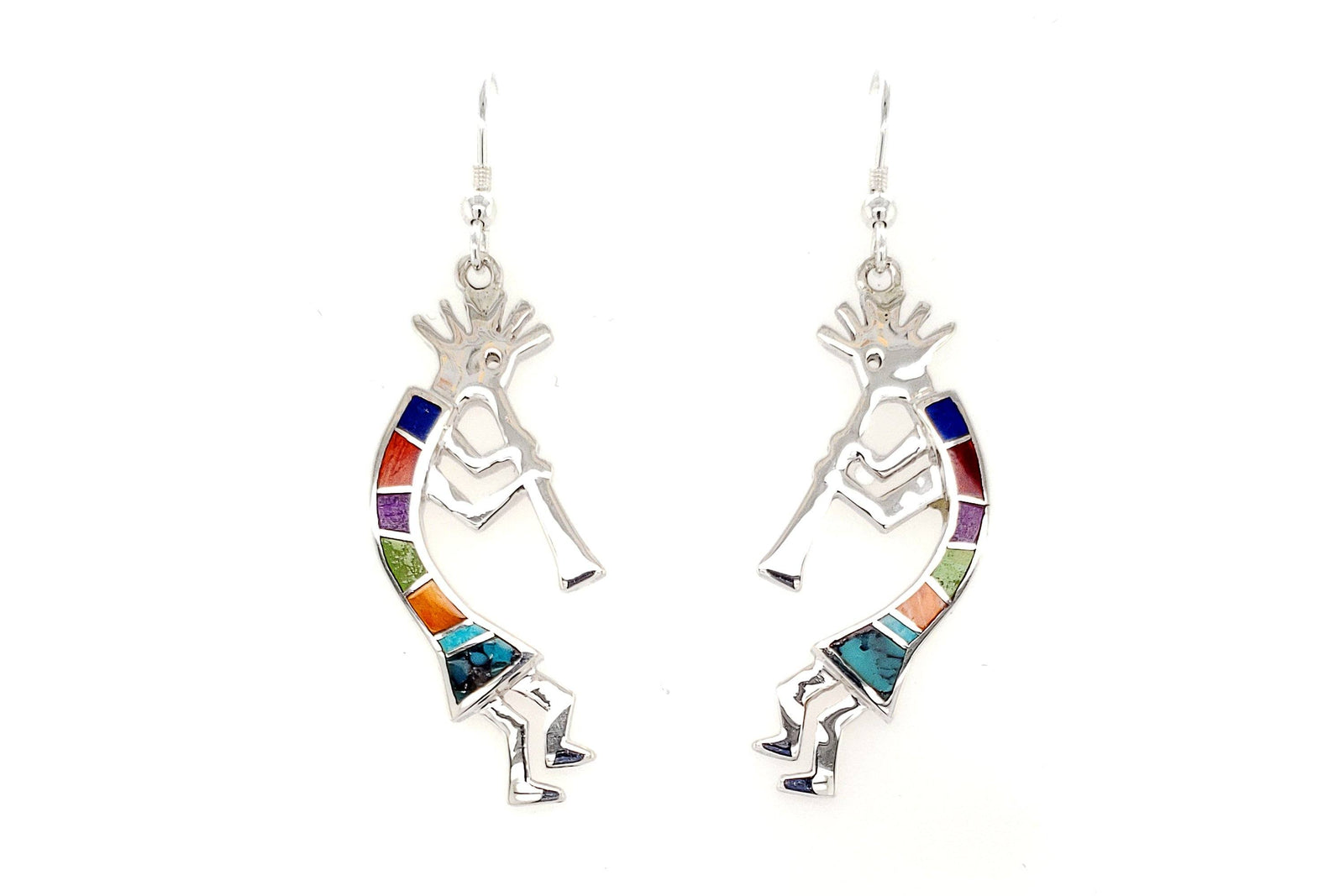 David Rosales Indian Summer Kokopelli Earrings - Native American Jewelry