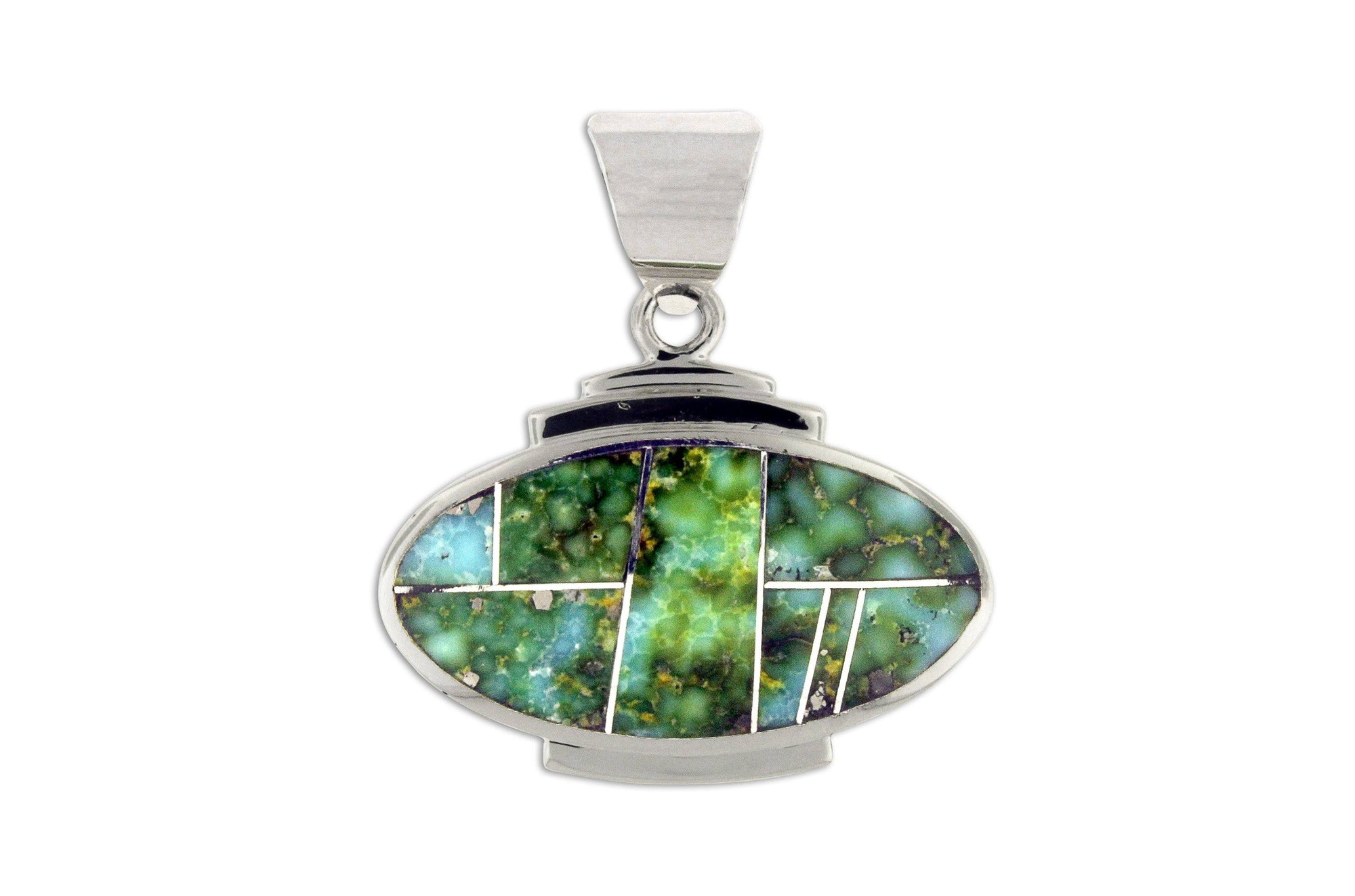 David Rosales Oval Sonoran Gold Turquoise Pendant