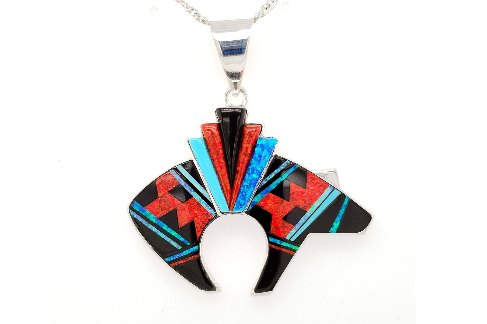 David Rosales Red Moon Bear Pendant