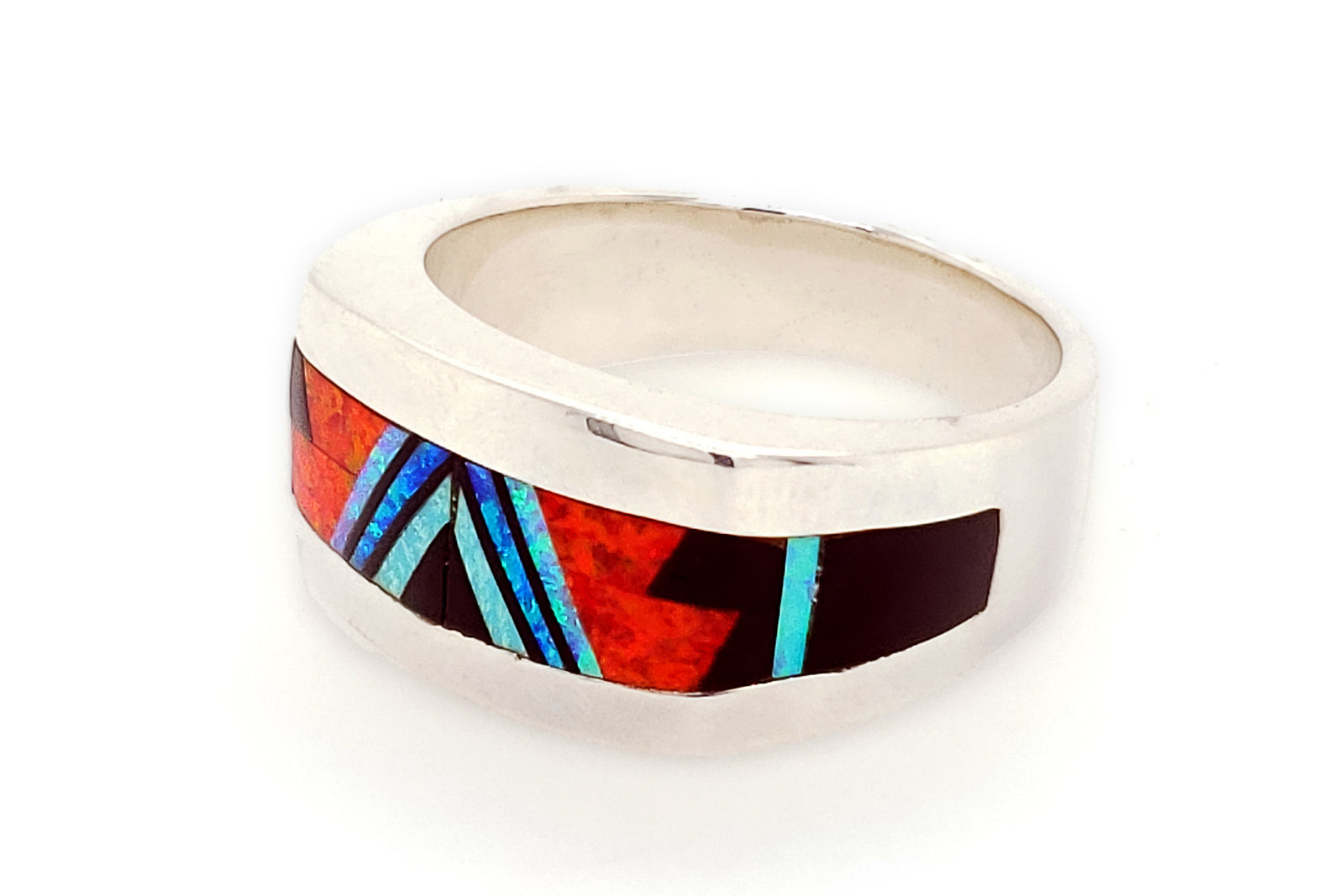 David Rosales Red Moon Man's Band Ring - Side