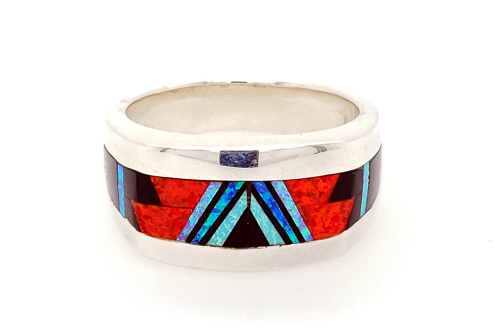 David Rosales Red Moon Man's Band Ring - Side