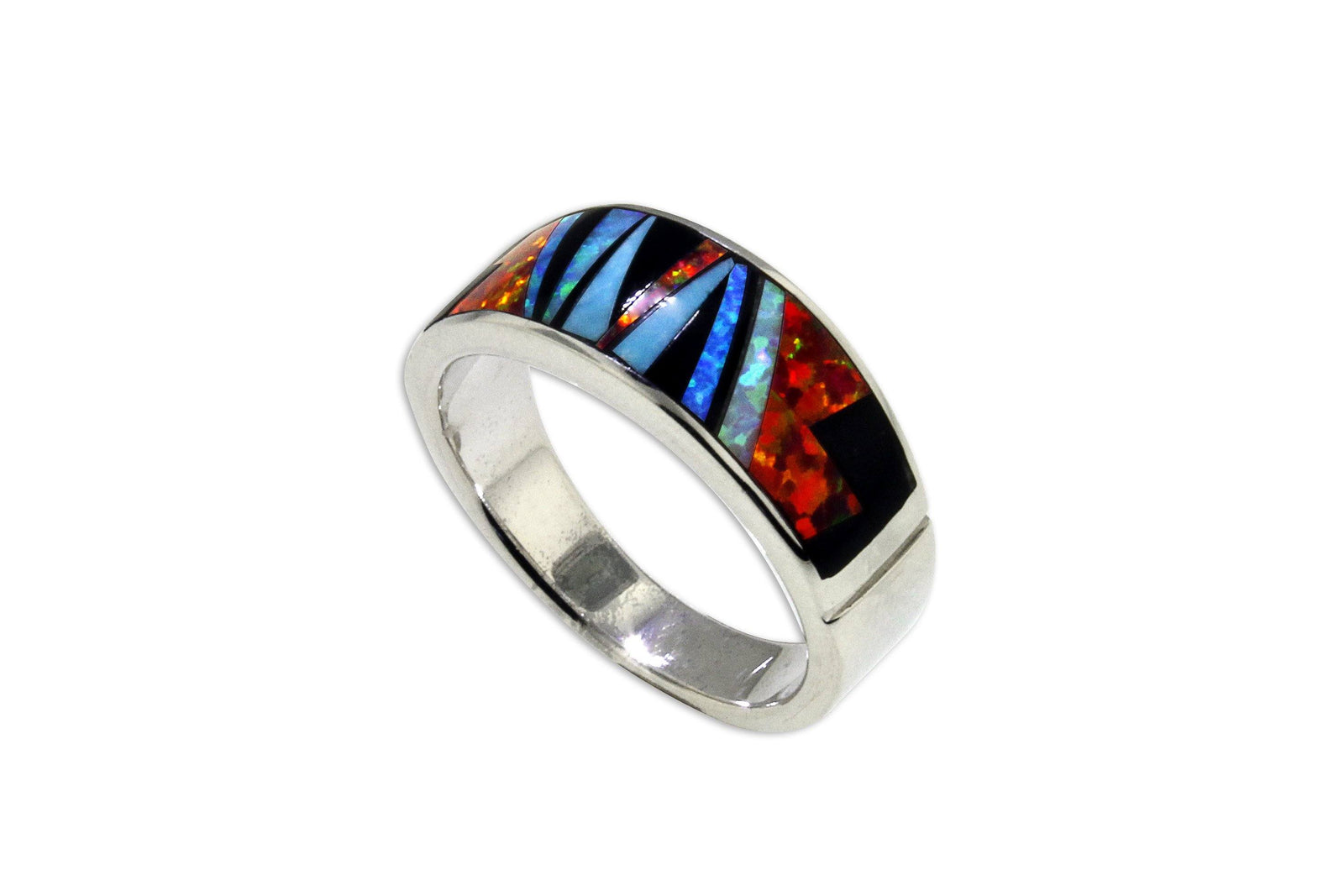 David Rosales Red Moon Band Ring - Native American Jewelry