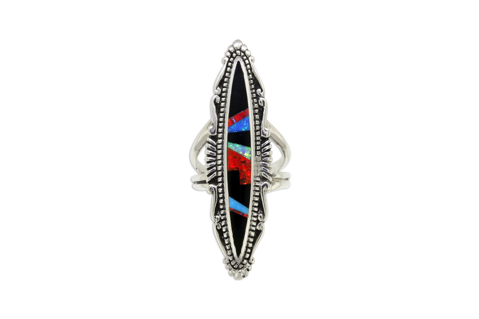 David Rosales Contemporary Red Moon Ring - Native American Jewelry