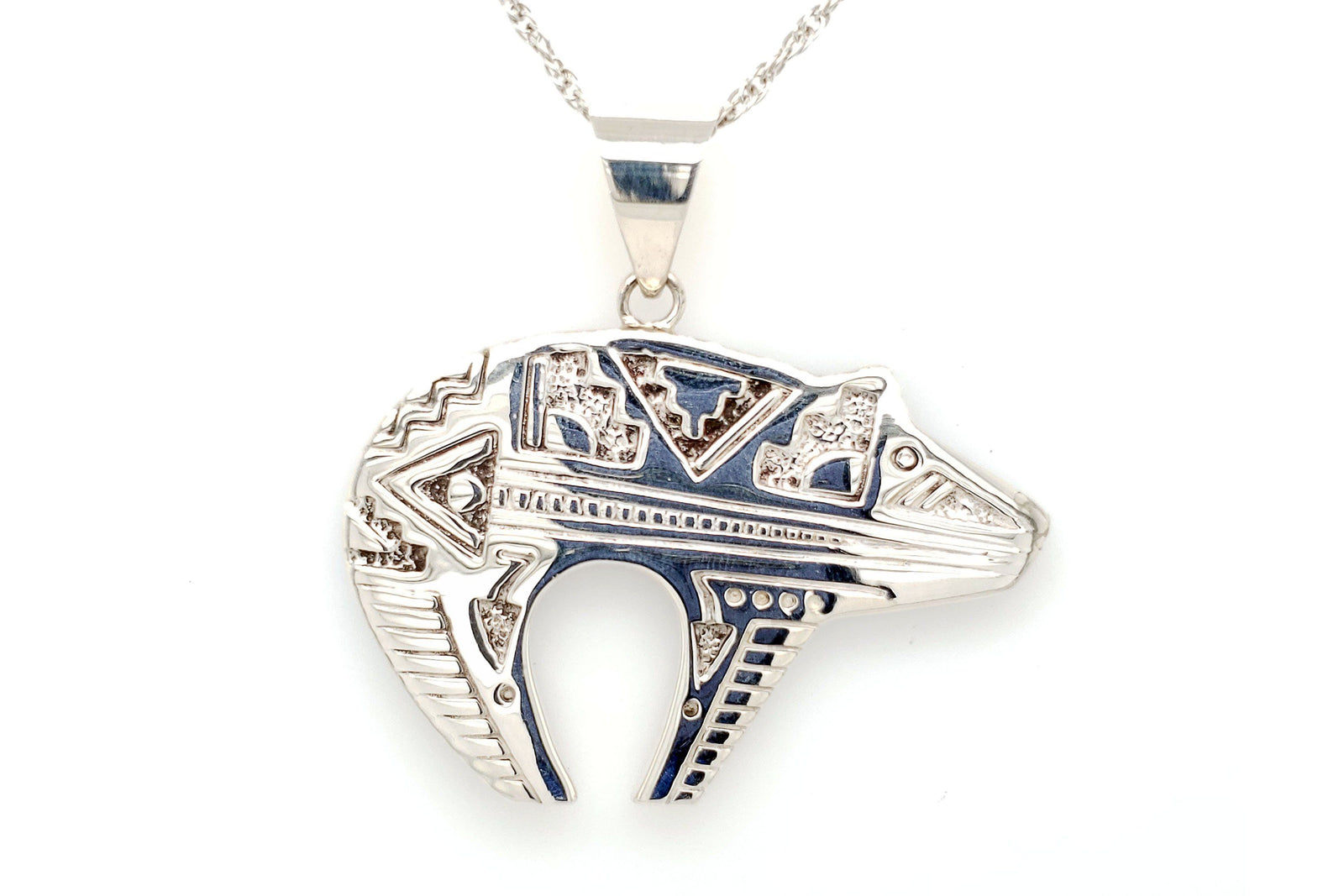 David Rosales Reversible Black Beauty Bear Pendant - Front