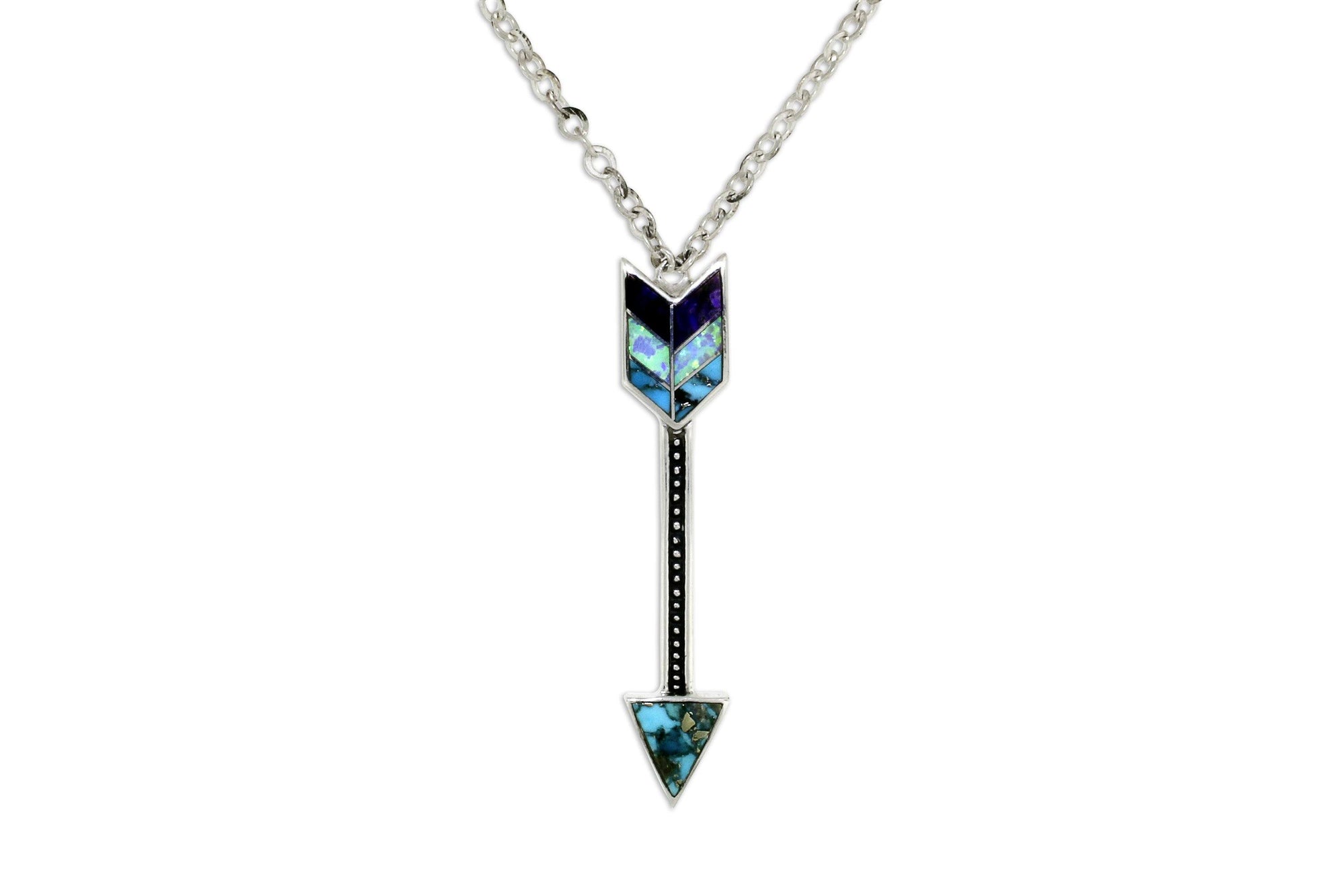 David Rosales Shalako Arrow Pendant - Turquoise Jewelry