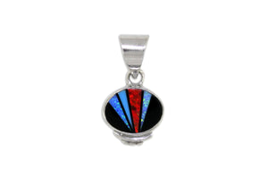 Native American Jewelry - David Rosales Simple Red Moon Pendant