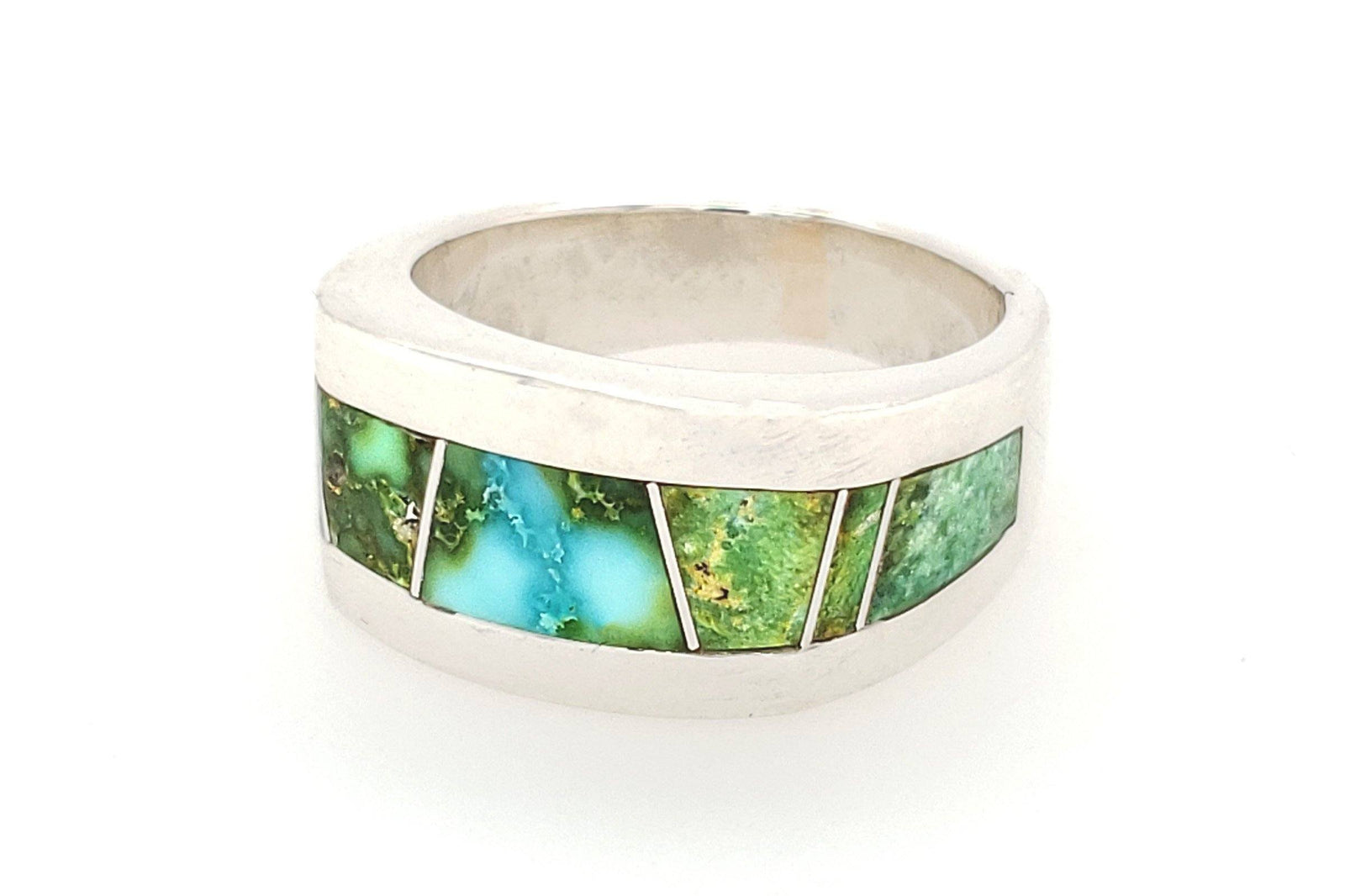 David Rosales Sonoran Gold Turquoise Man's Ring - Side