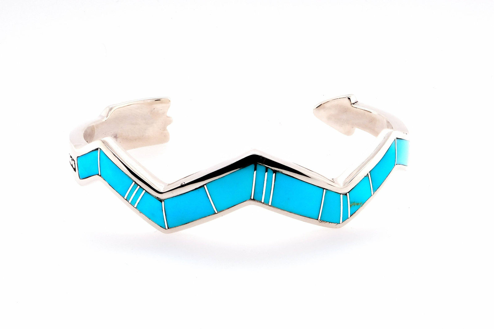 David Rosales Turquoise Broken Arrow Bracelet - Side