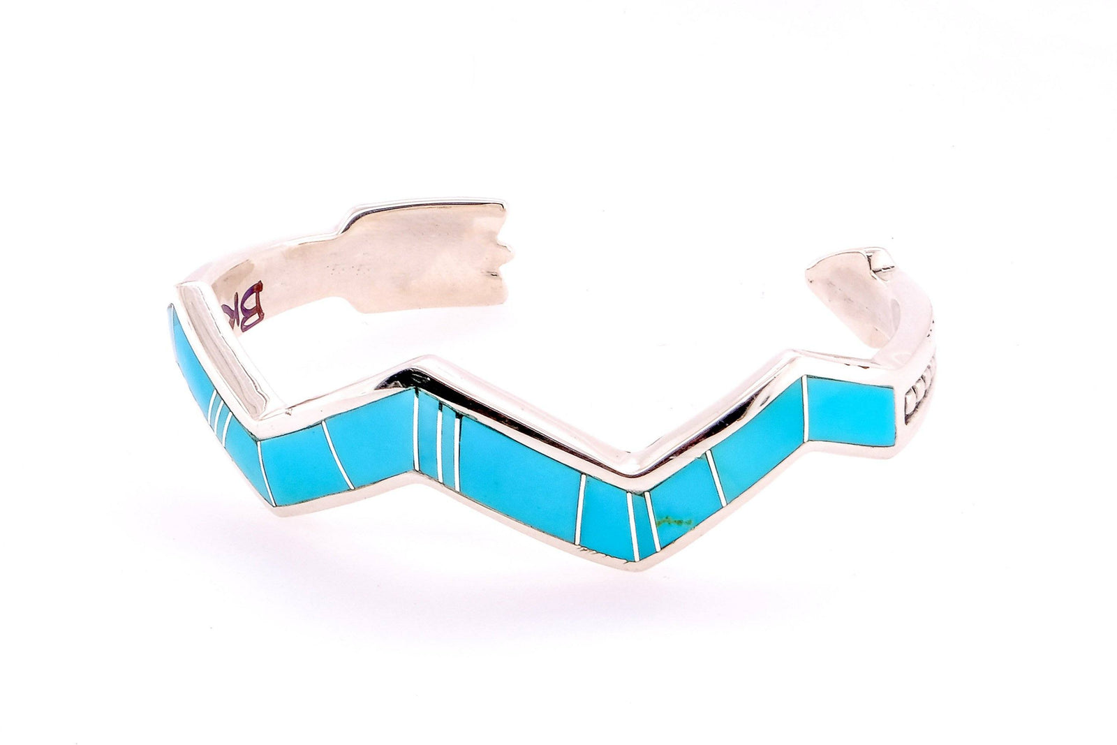 David Rosales Turquoise Broken Arrow Bracelet - Side