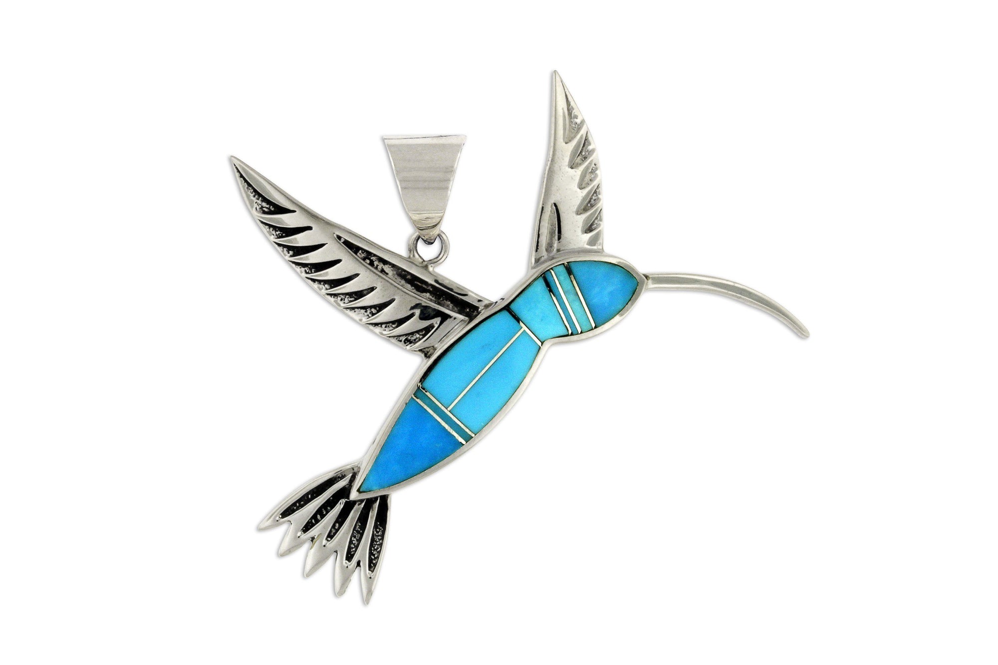 David Rosales Turquoise Hummingbird Pendant