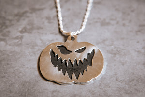 Halloween Pumpkin Pendant - Storybook Jewelry