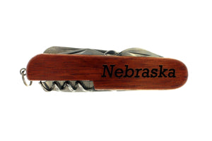 Personalized Engraved Nebraska Pocket Knife