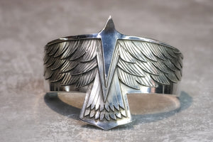 Multi-Layer Silver Eagle Bracelet - Front
