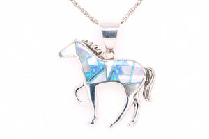 Mystic Pearl Horse Pendant by David Rosales