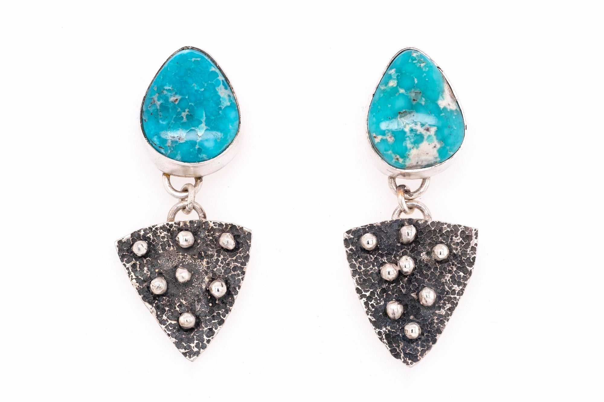 Primordial Shield Turquoise Earrings