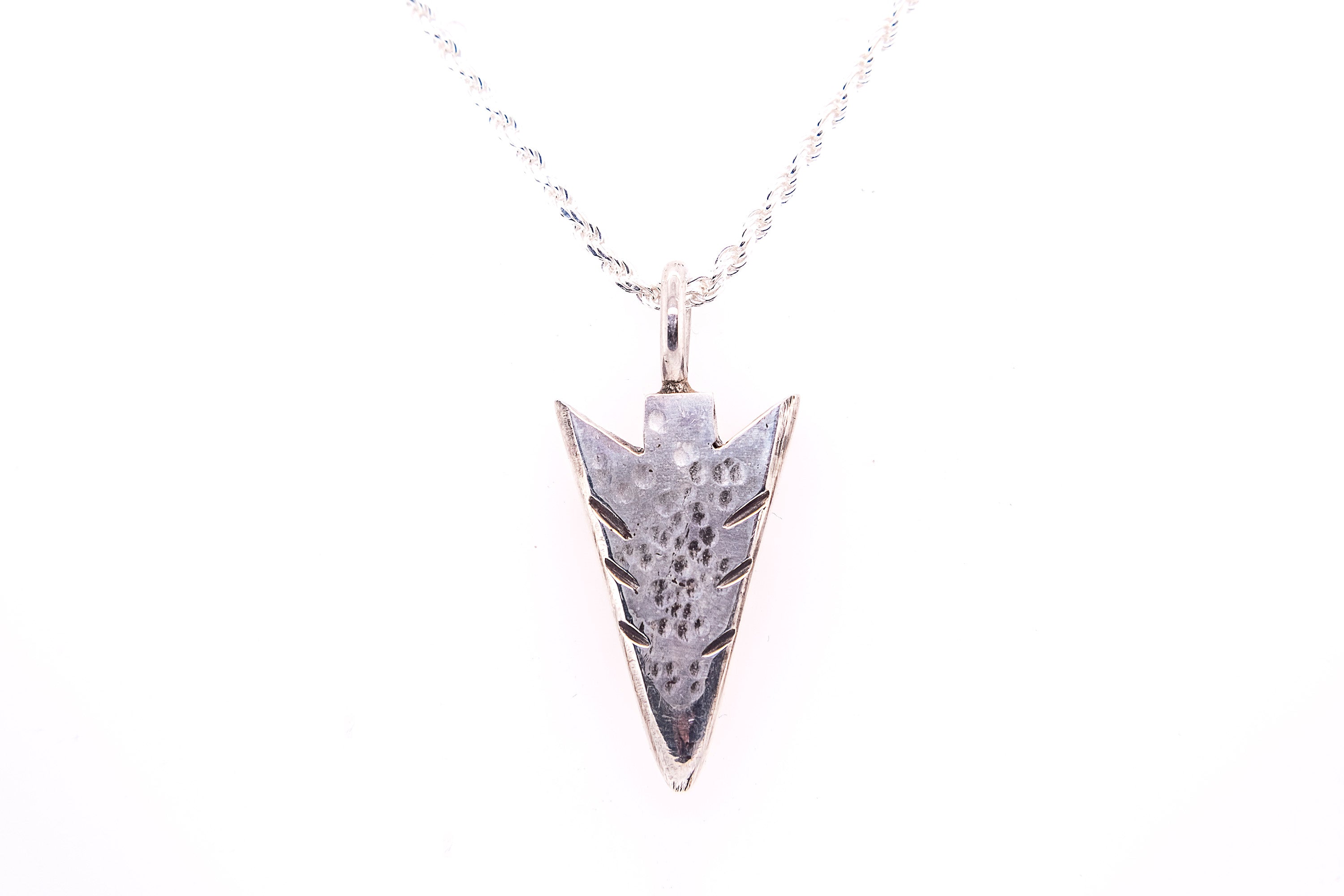 Arrowhead Pendant Necklace-.999 Handcrafted Fine Silver-Fryfogle | eBay