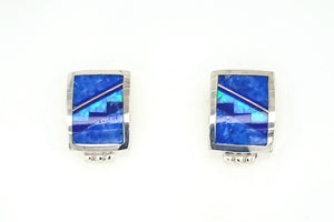 Small Square Blue Sky Earrings by David Rosales