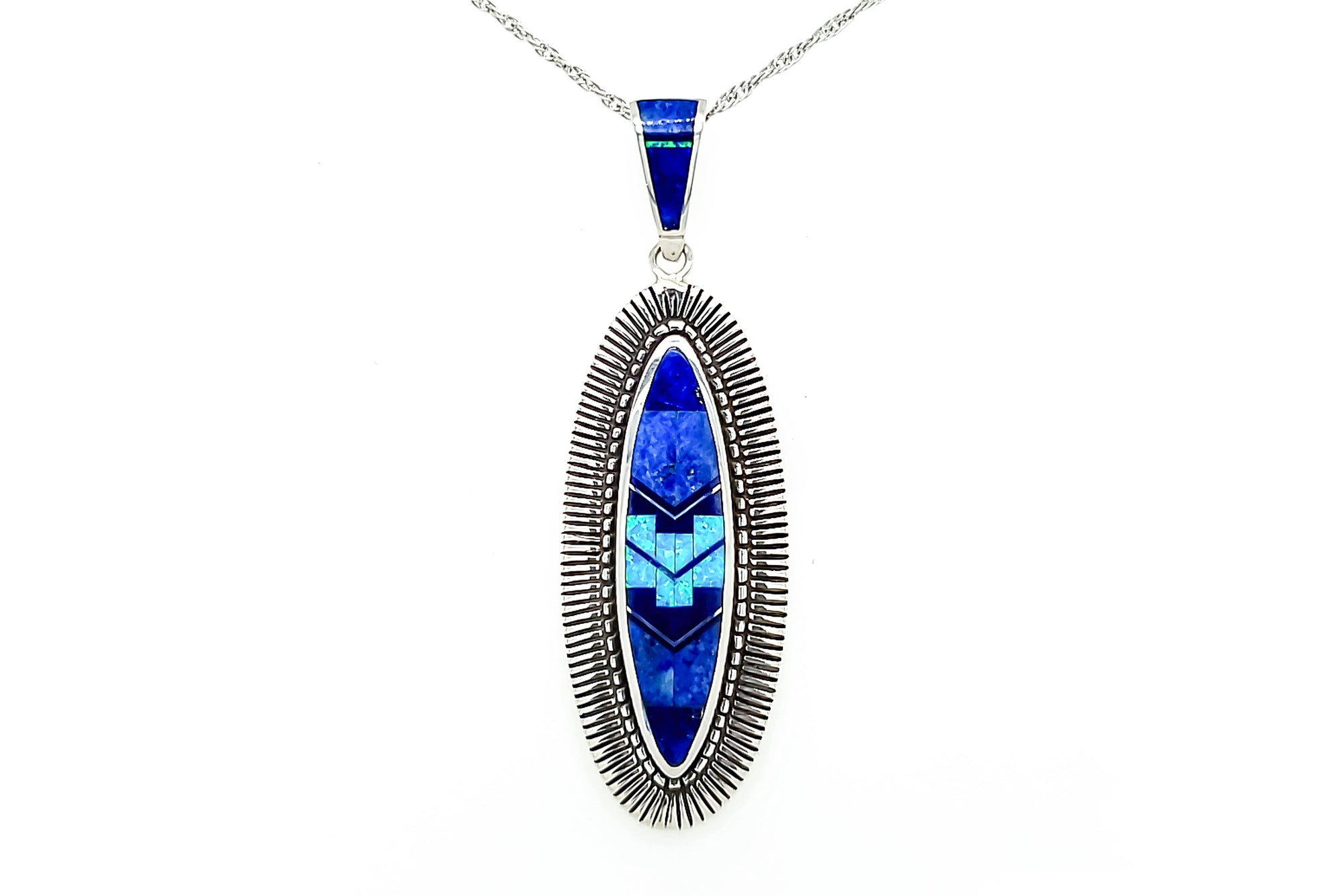 Textured Blue Sky Pendant by David Rosales