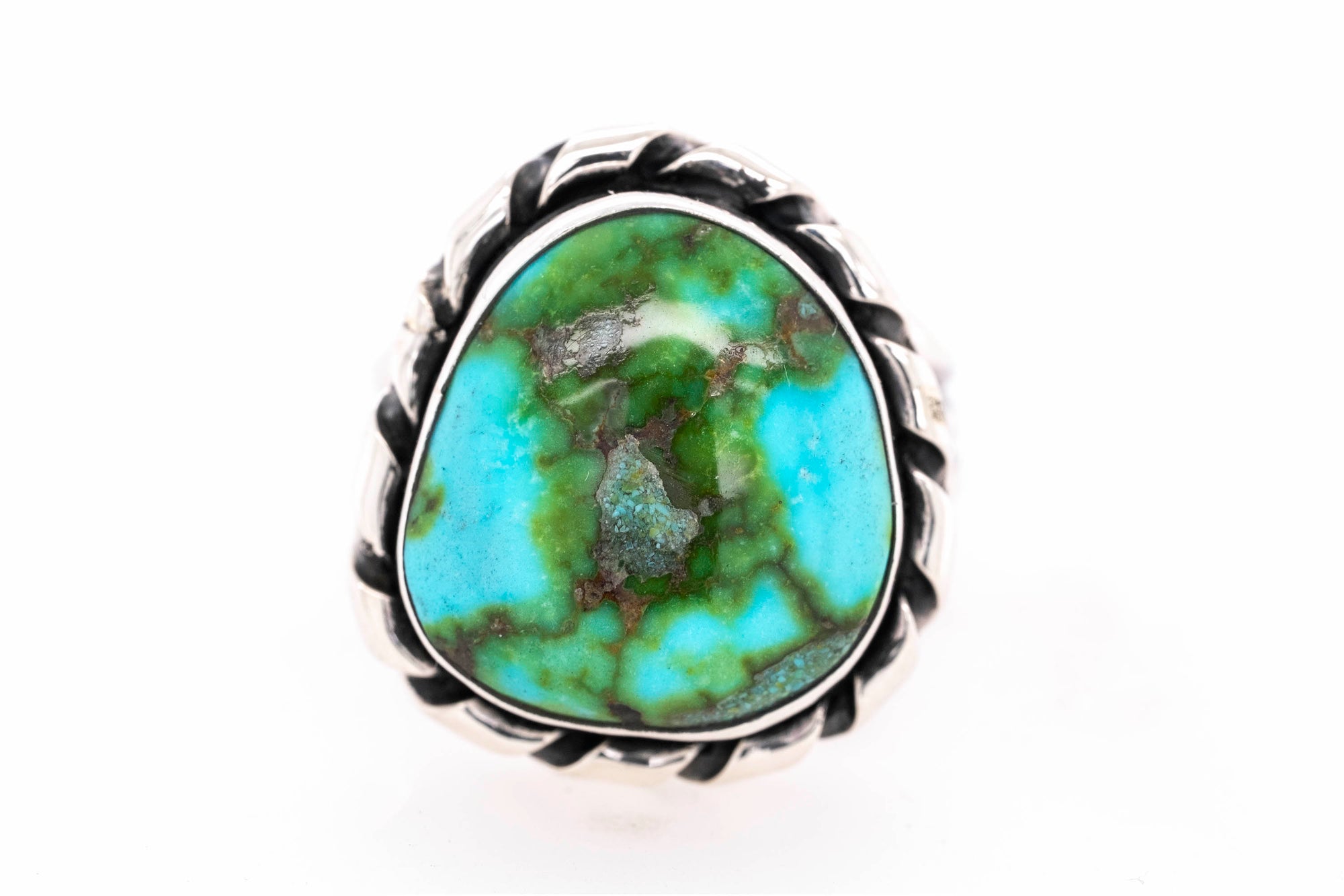 Tri-band Sonoran Gold Turquoise Ring - Side