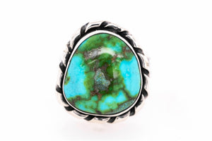 Tri-band Sonoran Gold Turquoise Ring - Front