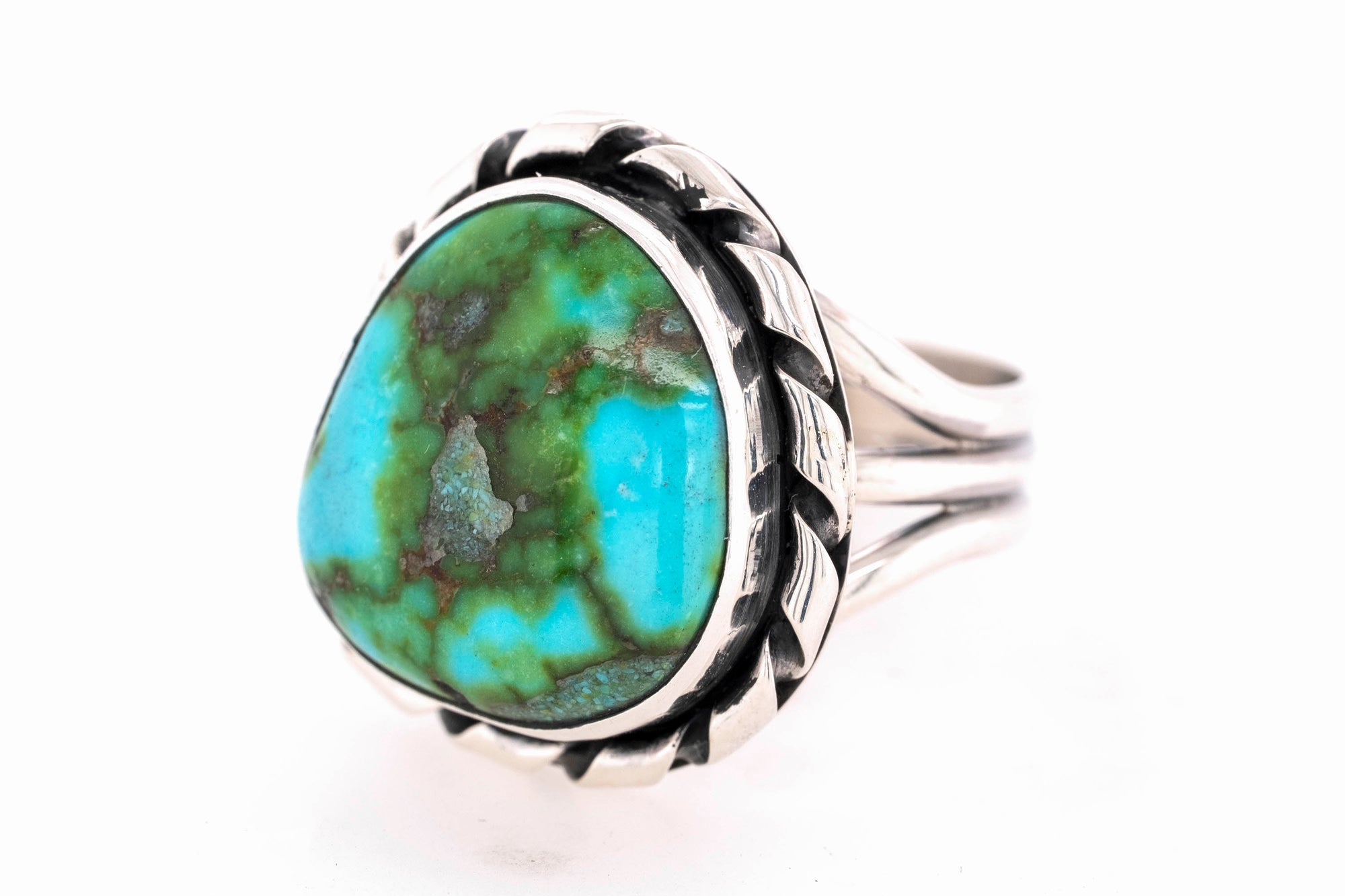 Tri-band Sonoran Gold Turquoise Ring - Side
