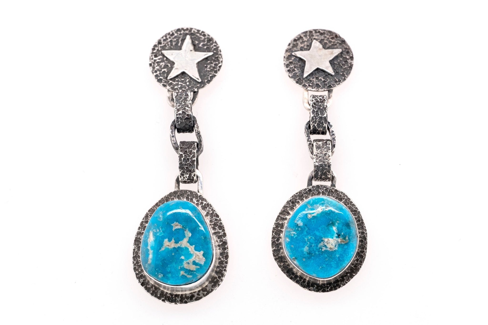 Turquoise Star Earrings by Skylar Glandon Stagecoach Jewelry