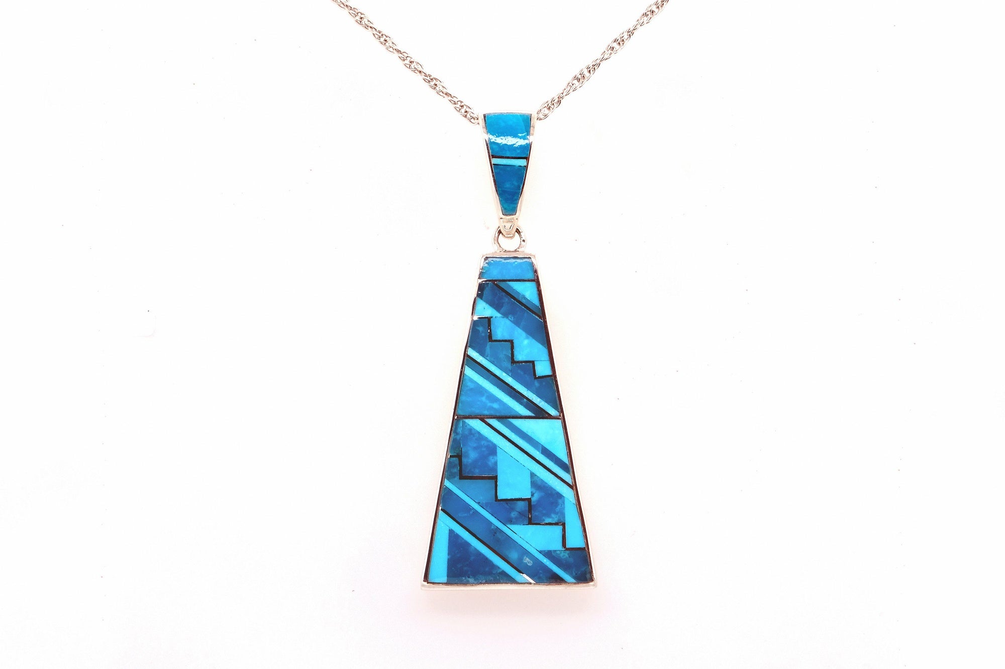Two-Tone Turquoise Pendant by David Rosales