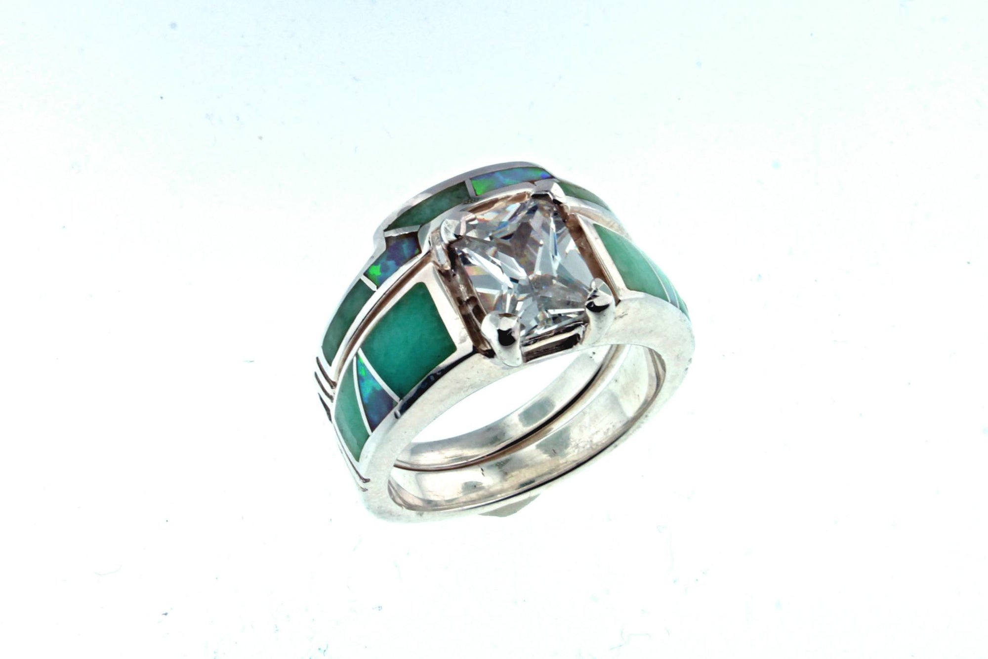 Amazing Light Wedding Ring by David Rosales - Native American Jewelry