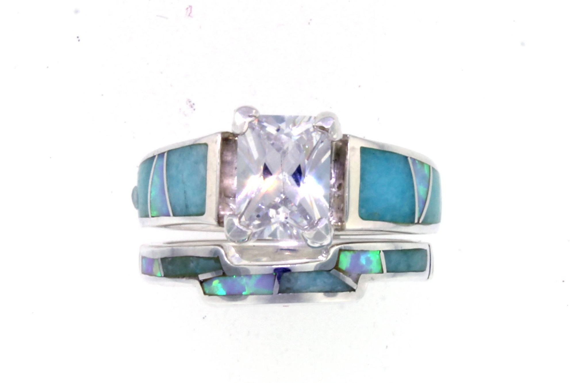 Amazing Light Wedding Ring by David Rosales - Native American