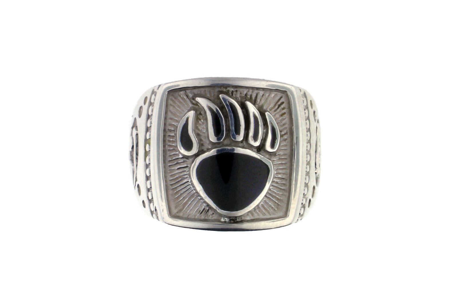 Bear Paw Silver Men's Ring by David Rosales - Native American Jewelry