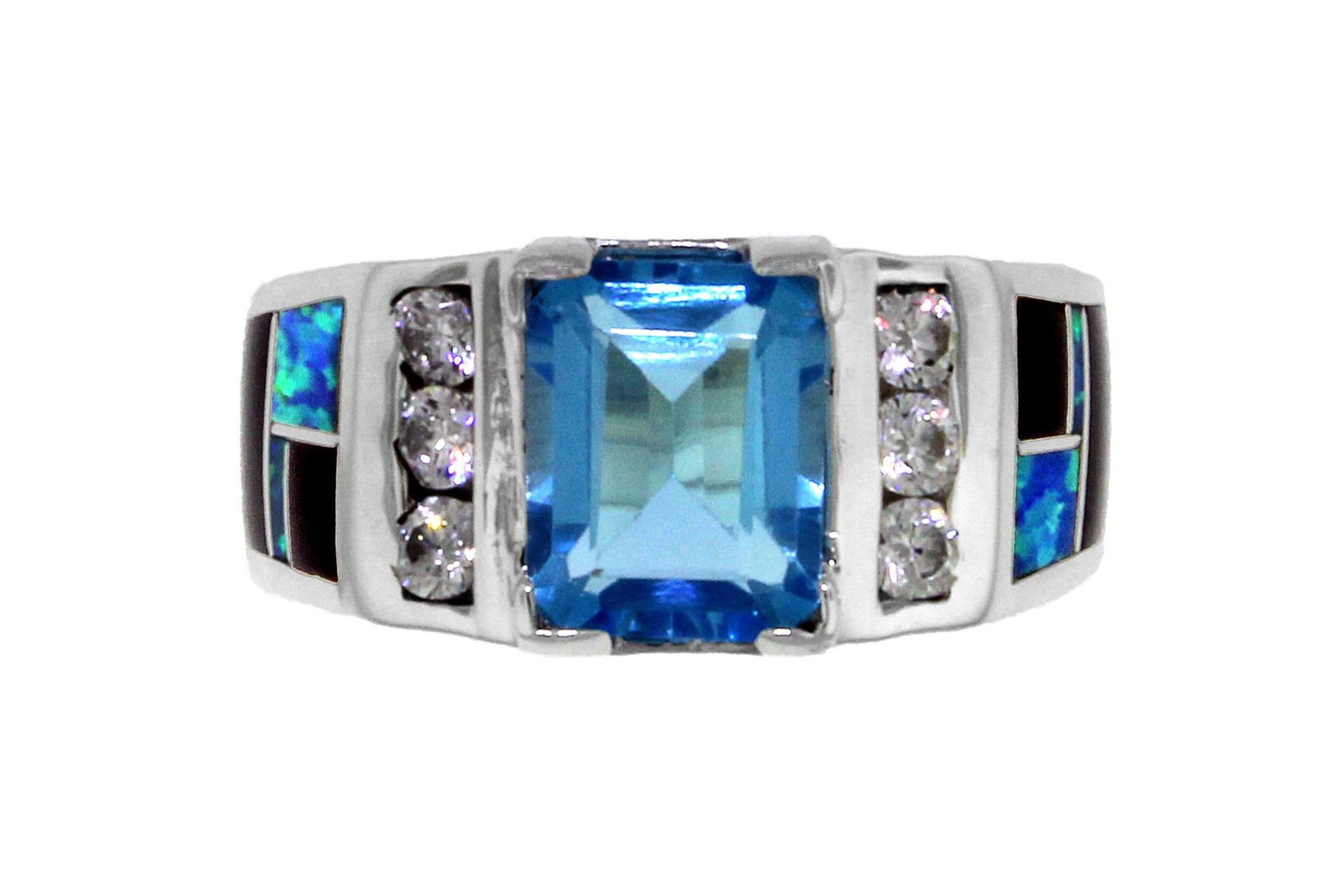 Native American Jewelry - Beautiful David Rosales Blue Topaz Ring