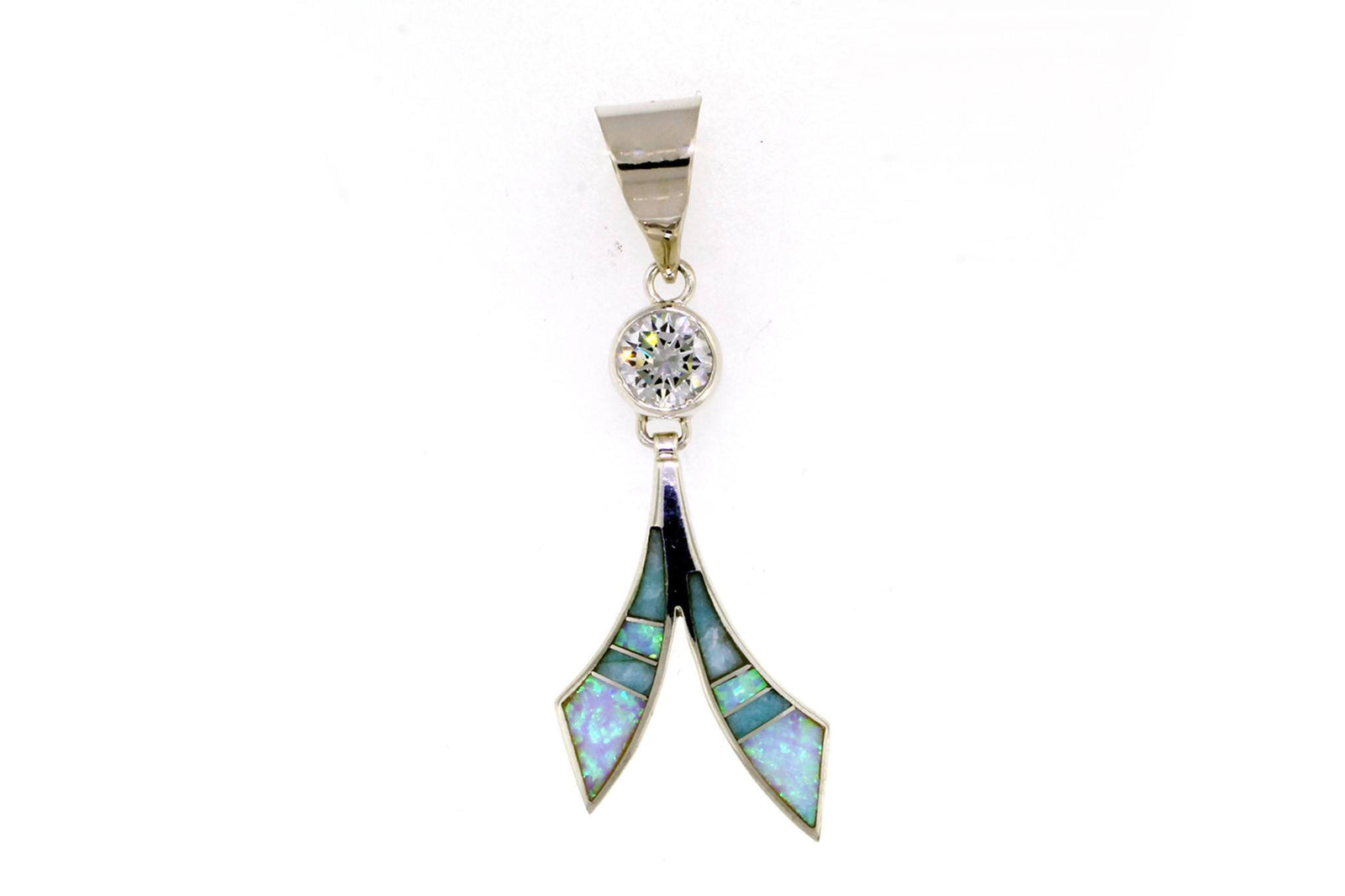 Native American Jewelry - David Rosales Amazing Light CZ Pendant