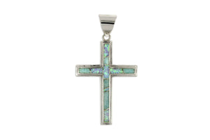 Native American Jewelry - David Rosales Amazing Light Cross Pendant