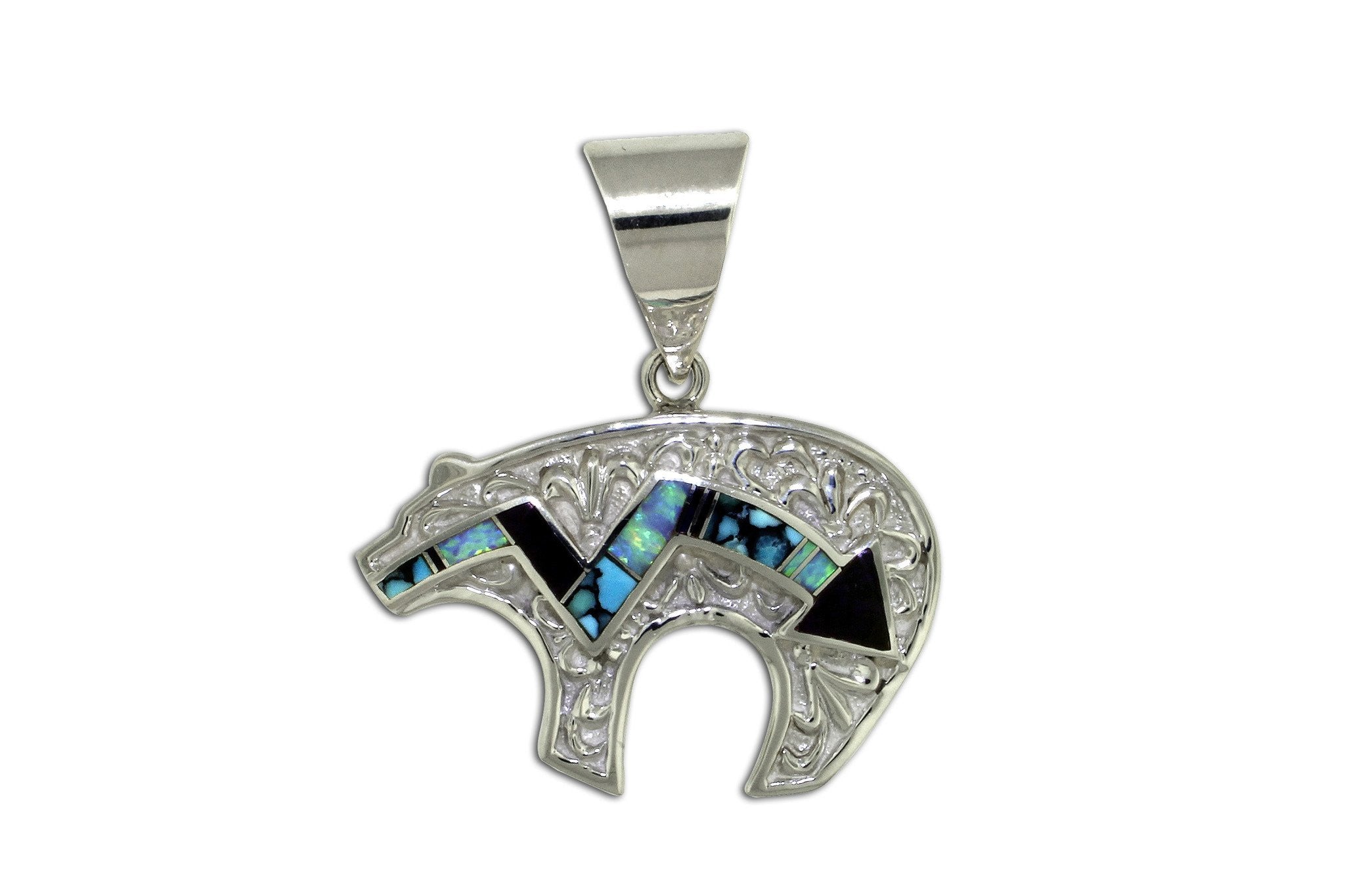 David Rosales Shalako Bear Pendant - Native American Jewelry ...