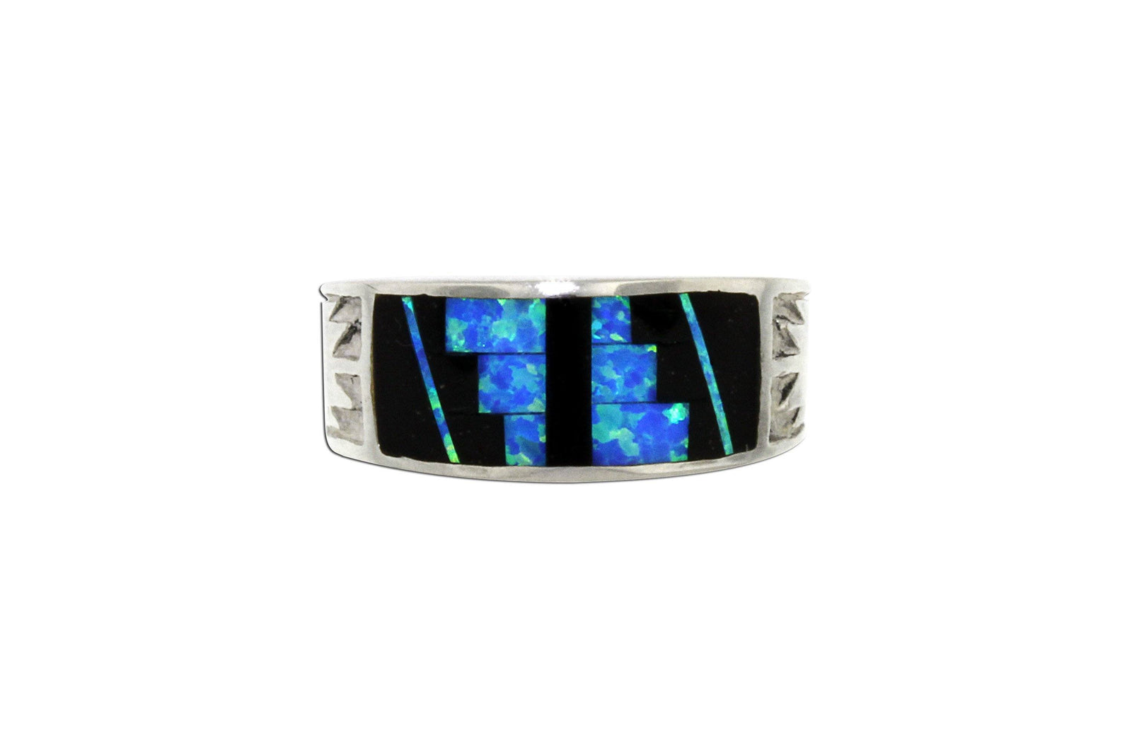 Native American Jewelry - David Rosales Black Beauty Band Ring