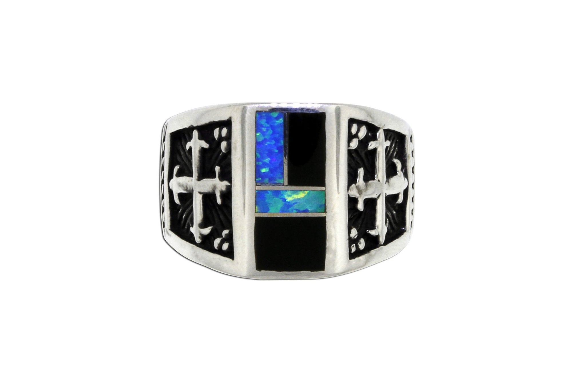 Native American Jewelry - David Rosales Black Beauty Men's Ring