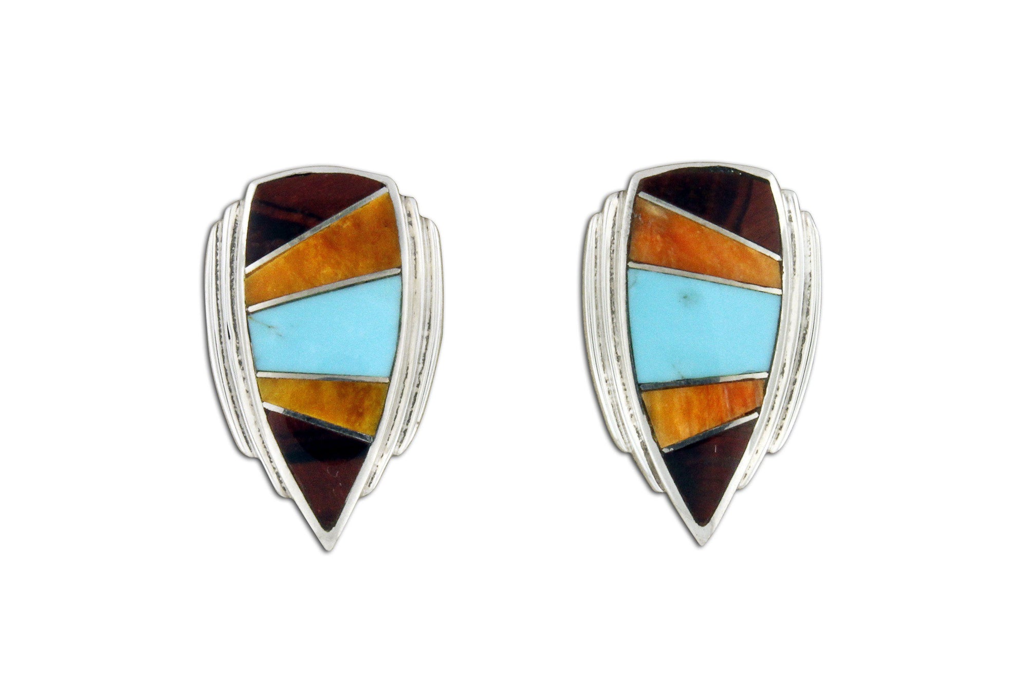 Native American Jewelry - David Rosales Copper Mountain Earrings